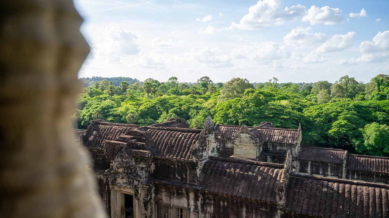 Angkor Wat aerial view, Siem Reap, Cambodia
